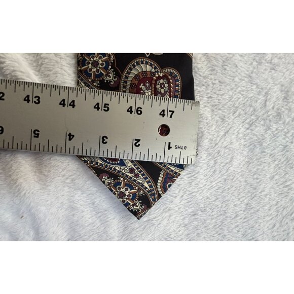 Christian Dior Monsieur Men’s Pointed Silk Tie Paisley Pattern Classic USA Made - Picture 4 of 4